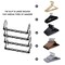 HOUSE DAY Black Magic Space Saving Hangers, Premium Smart Hanger Hooks, Sturdy Cascading Hangers with 5 Holes for Heavy Clothes, Closet Organizers and Storage, College Dorm Room Essentials 10 Pack
